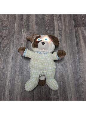 Vintage Peeper Pals Galoob Light Up Plush Toy Dog Battery Tested & Working